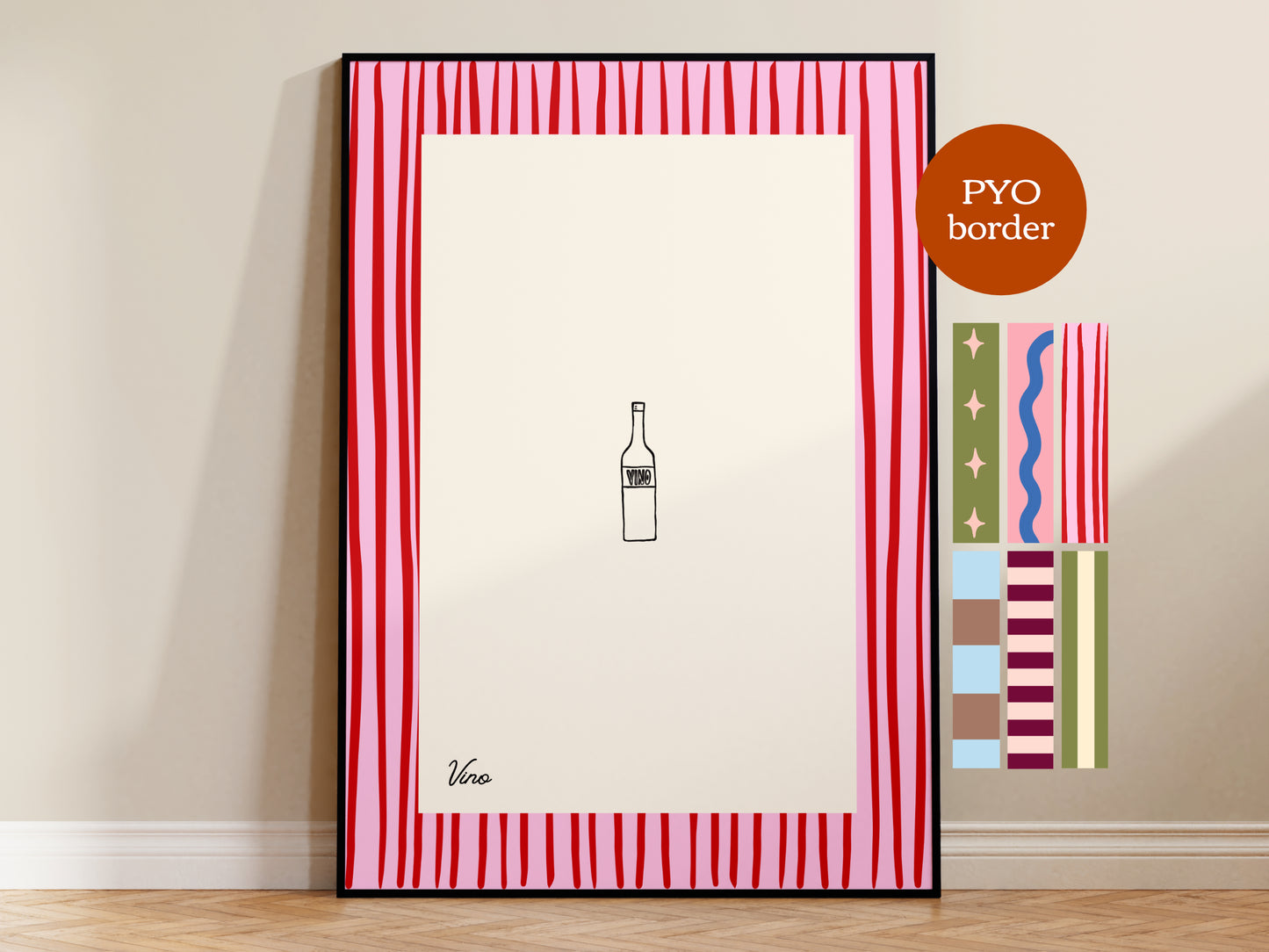 PYO Border - Vino Print