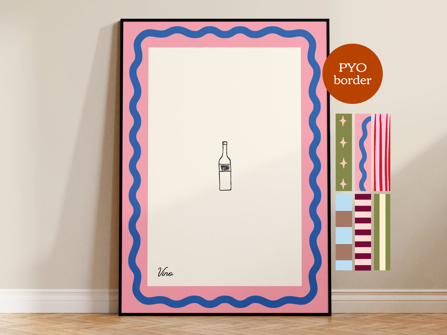 PYO Border - Vino Print