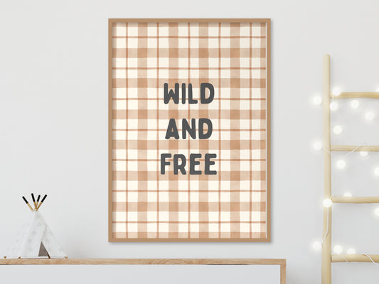 Wild and Free Camping Van Kids Print