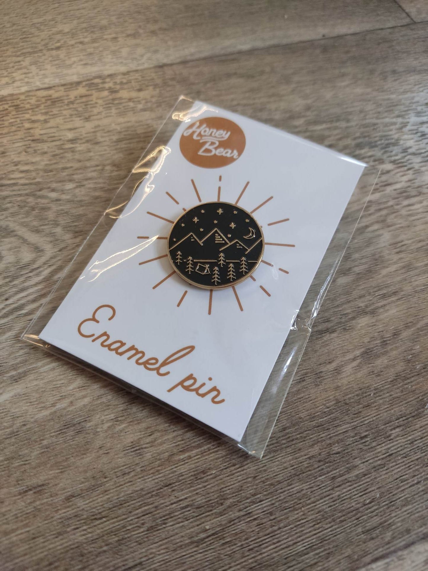 Mountain adventure enamel pin