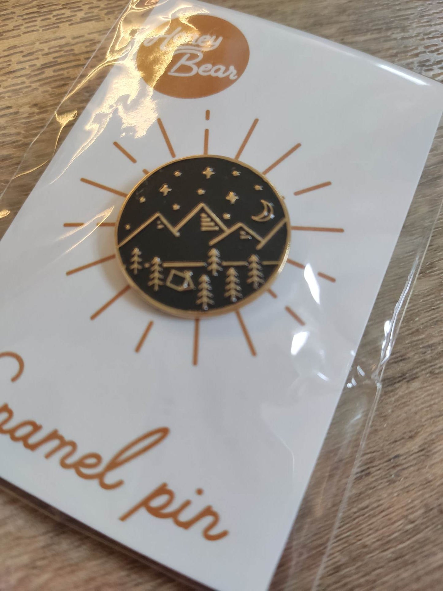 Mountain adventure enamel pin