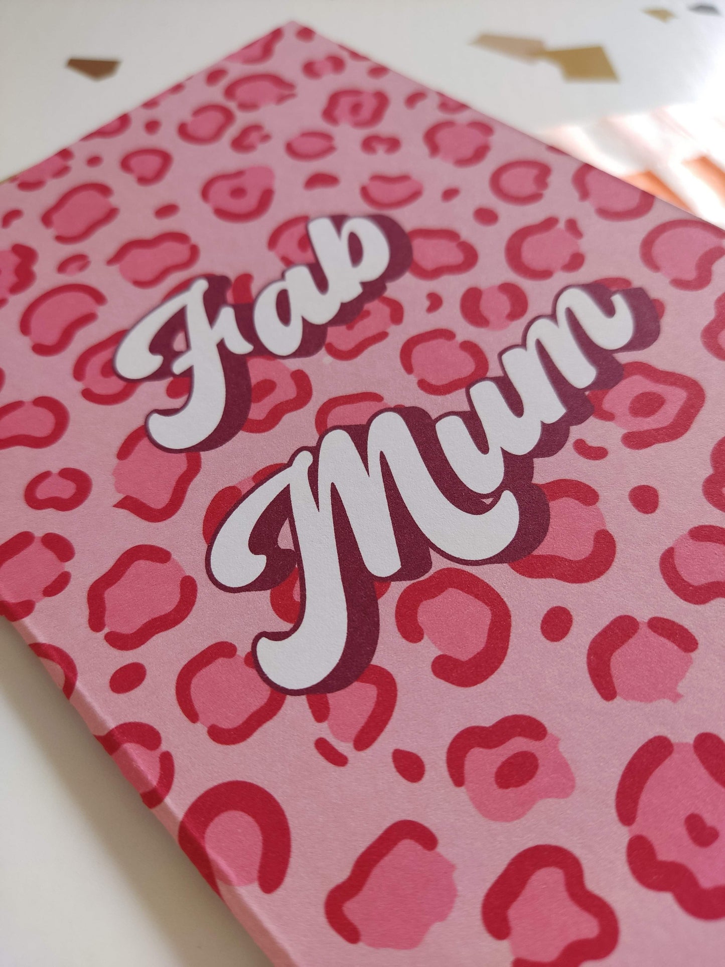 Fab mum leopard print card