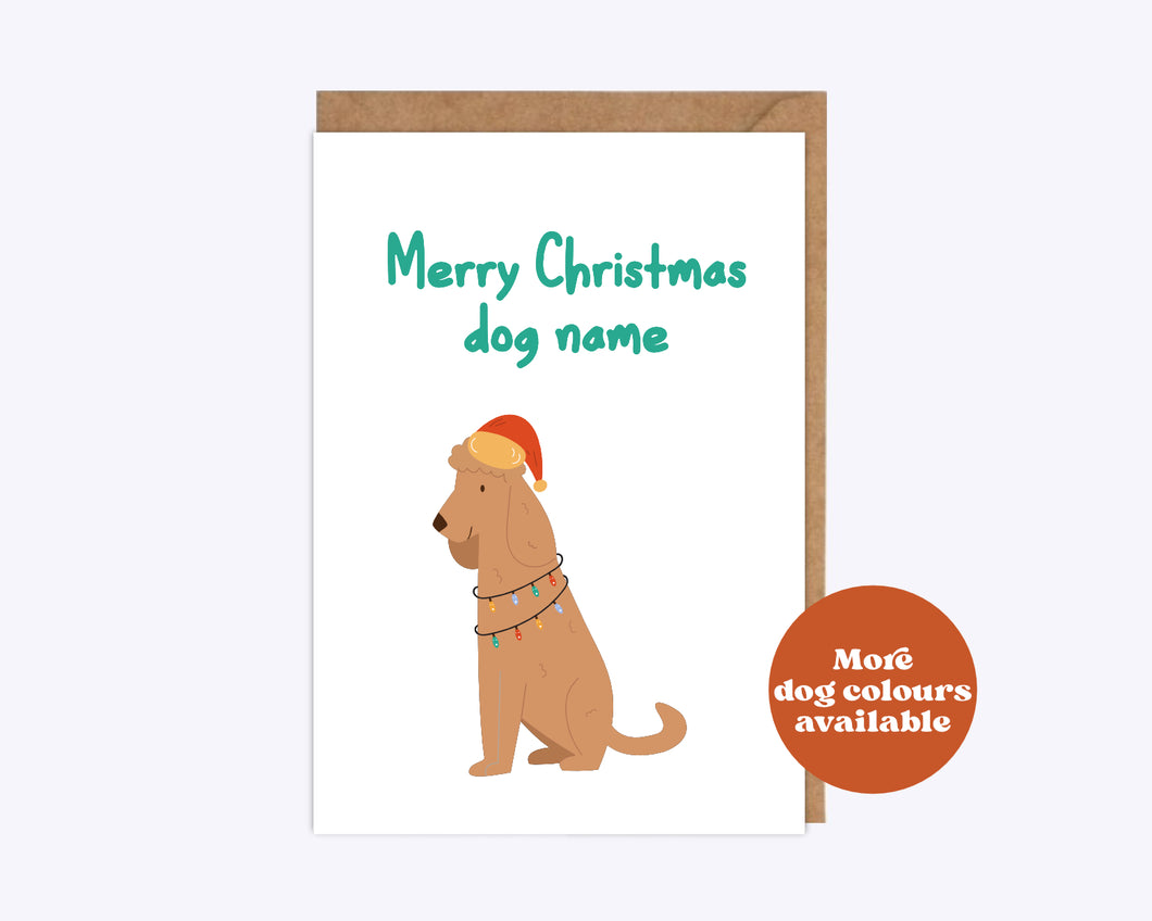 Personalised Poodle Doodle Christmas card