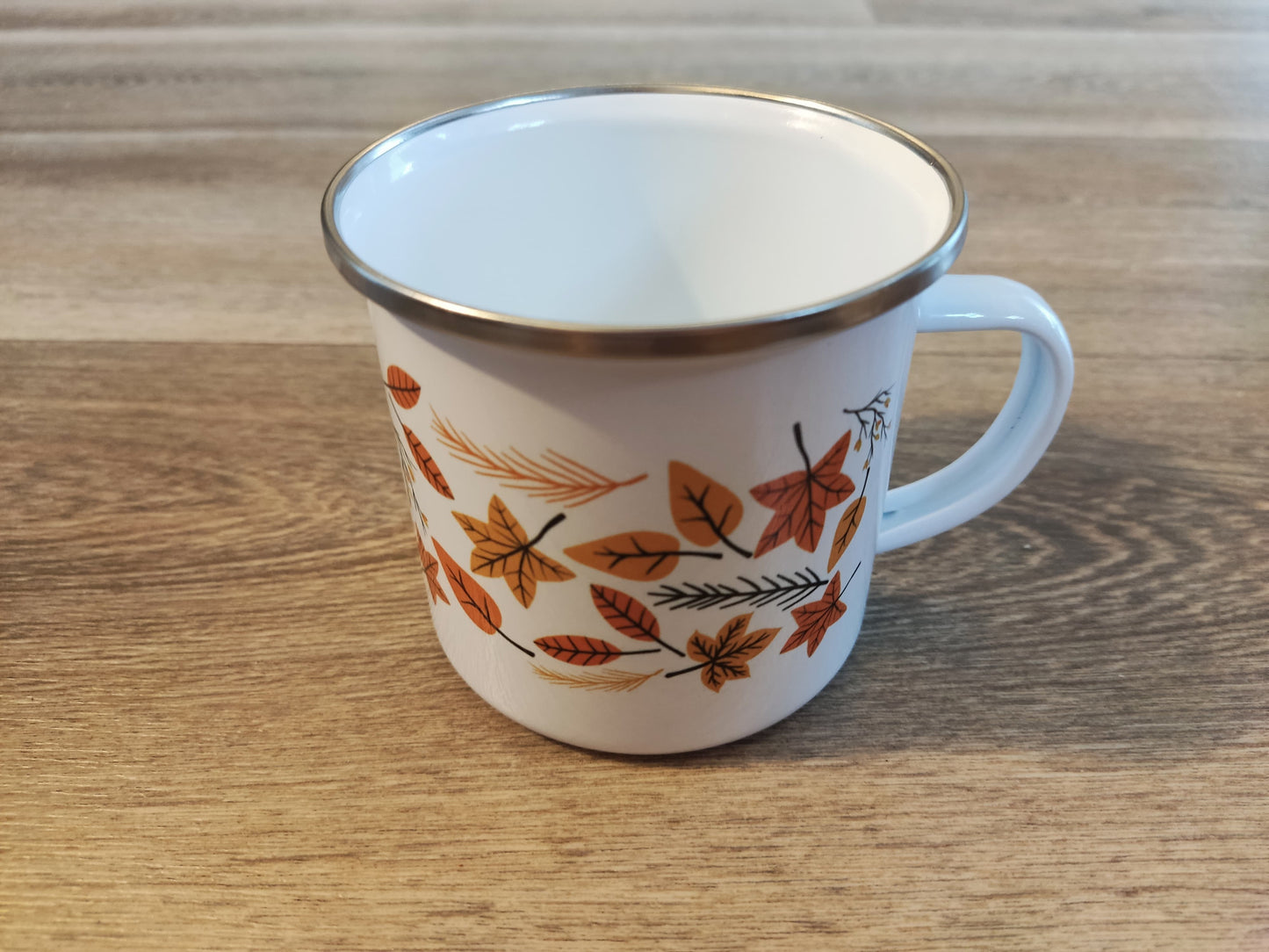 Autumn leaves camping mug