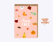 Load image into Gallery viewer, Happy autumn / fall card
