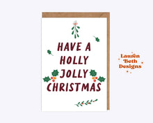 Load image into Gallery viewer, Holly Jolly Christmas Card
