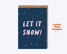 Load image into Gallery viewer, Let it snow Christmas card
