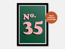 Load image into Gallery viewer, Custom House Number Print
