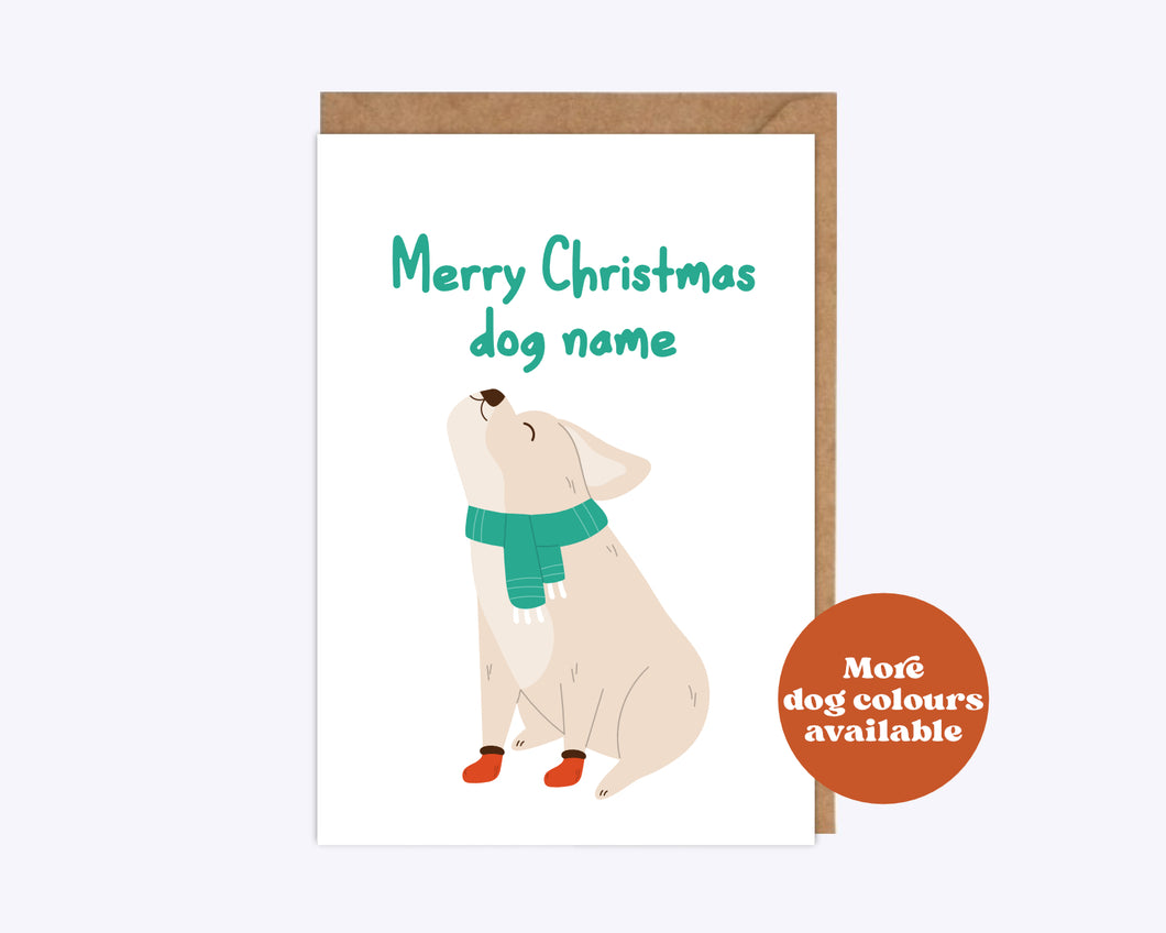 Personalised Pug Frenchie Christmas card