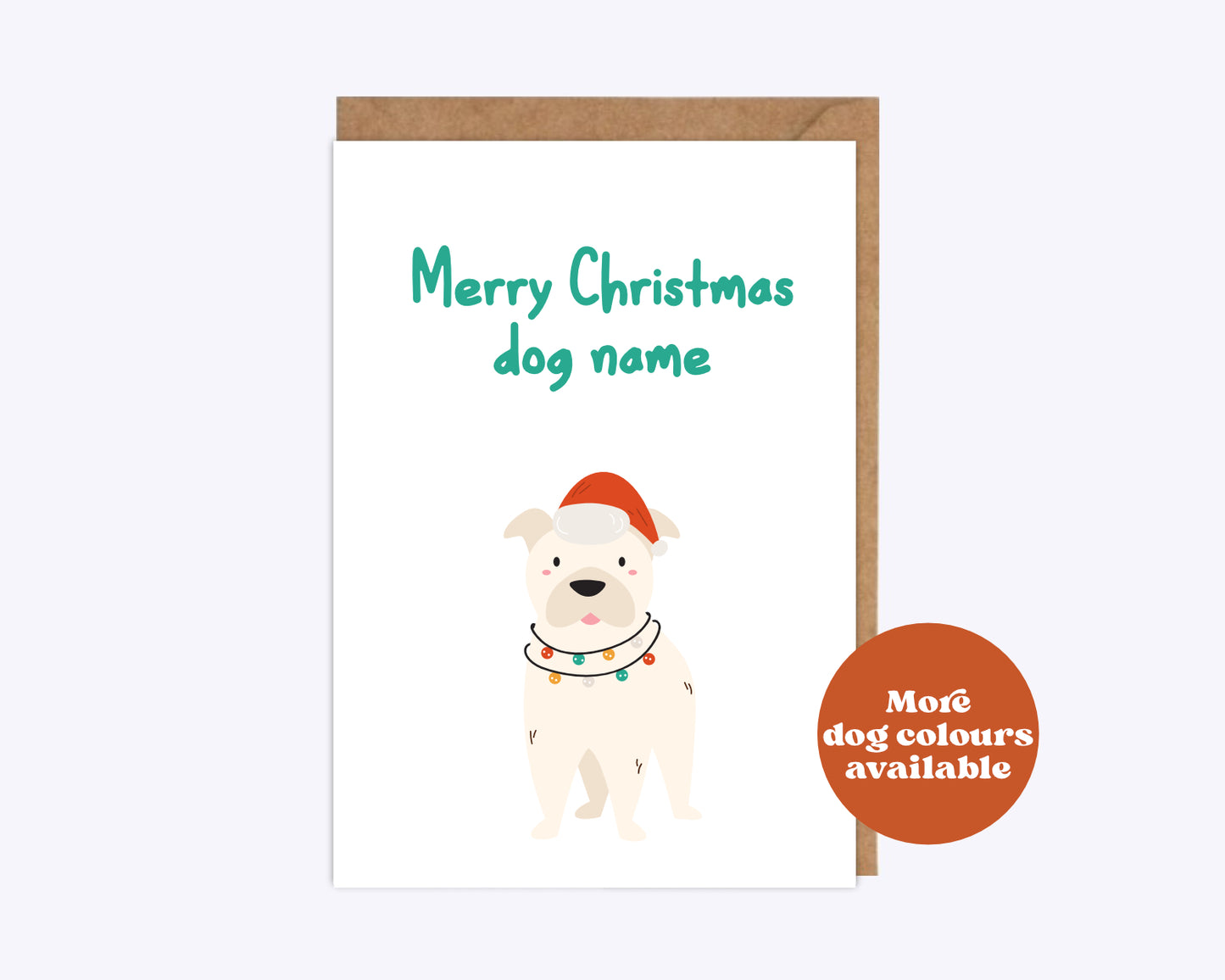Personalised Staffie Christmas card