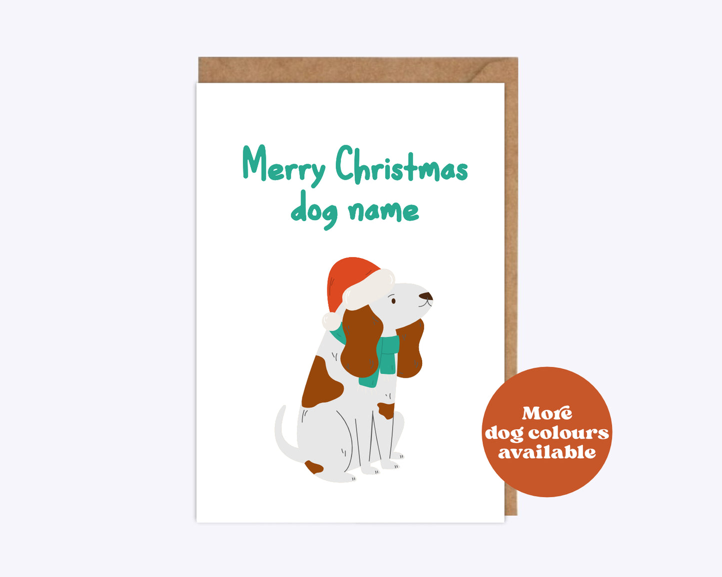 Personalised Spaniel Christmas card
