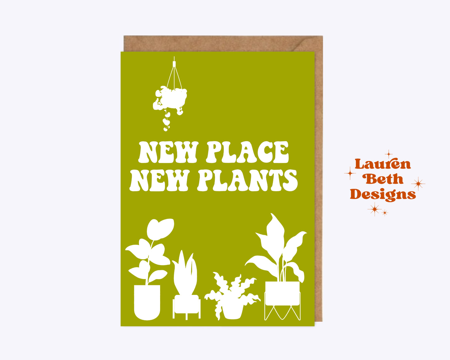 New place new plants card