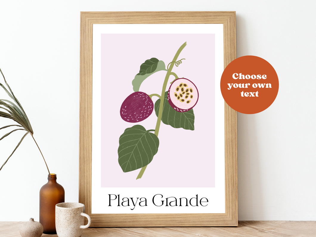 Personalised holiday print - Passion fruit