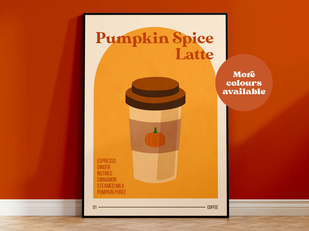 Pumpkin spice latte print