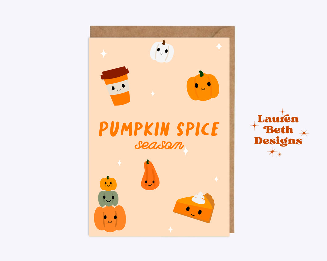 Pumpkin spice season card