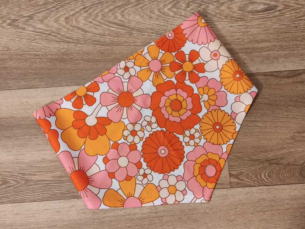 70s Flower pet bandana