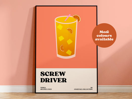 Screwdriver Cocktail Print