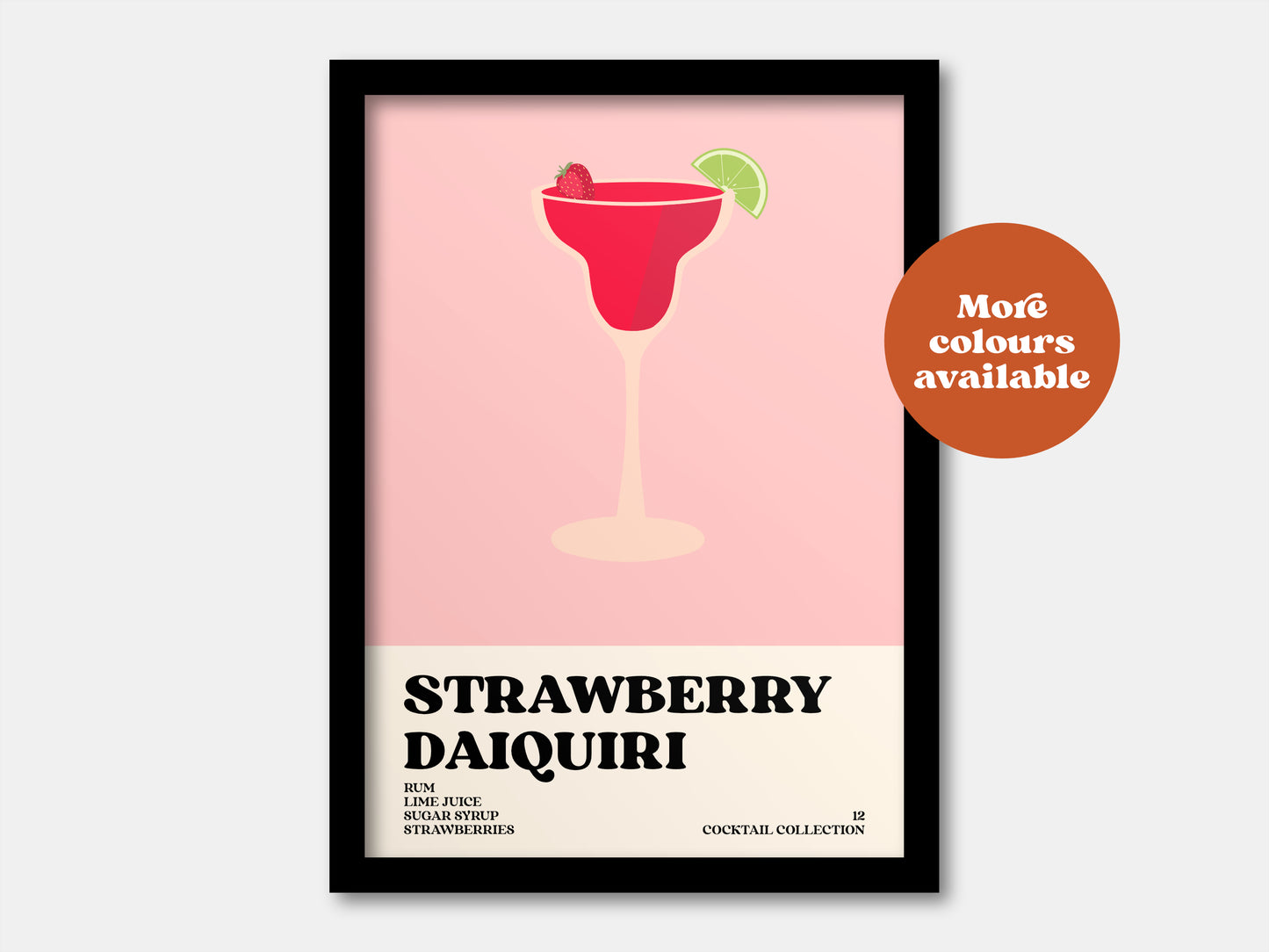 Strawberry Daiquiri Cocktail Print