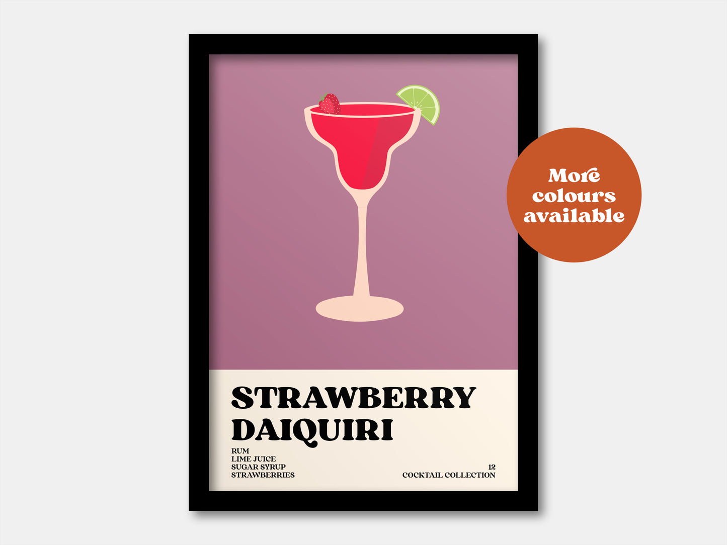 Strawberry Daiquiri Cocktail Print