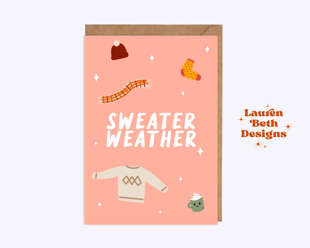 Sweater weather card