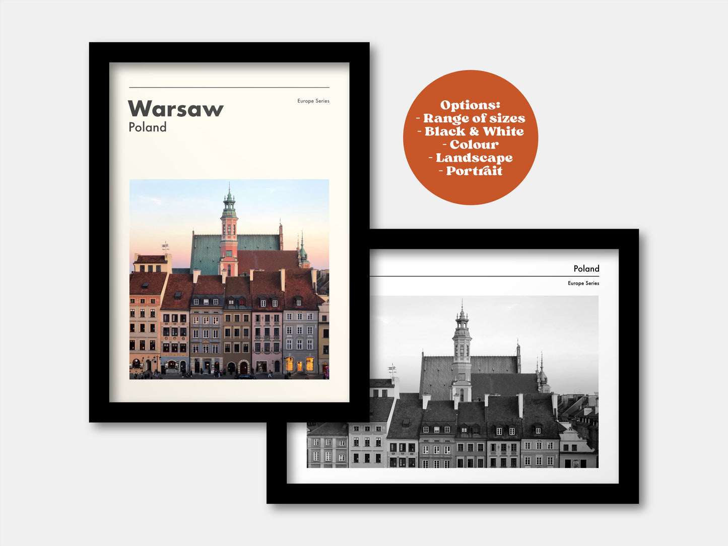 Warsaw Poland Travel Print - City Series