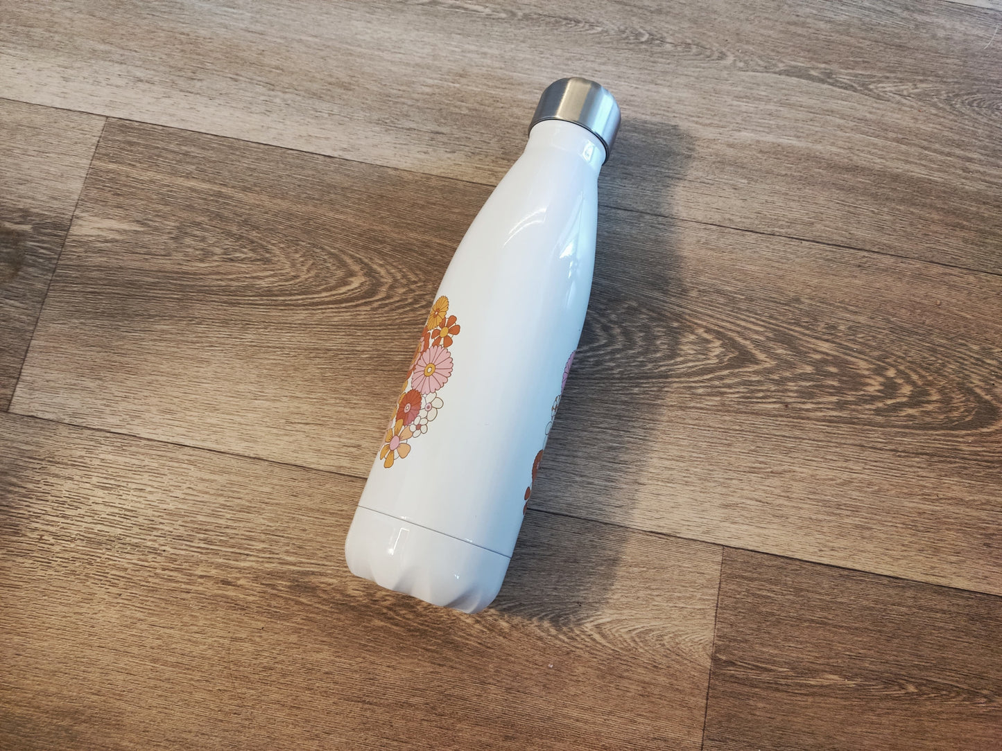 70s flower power thermal flask